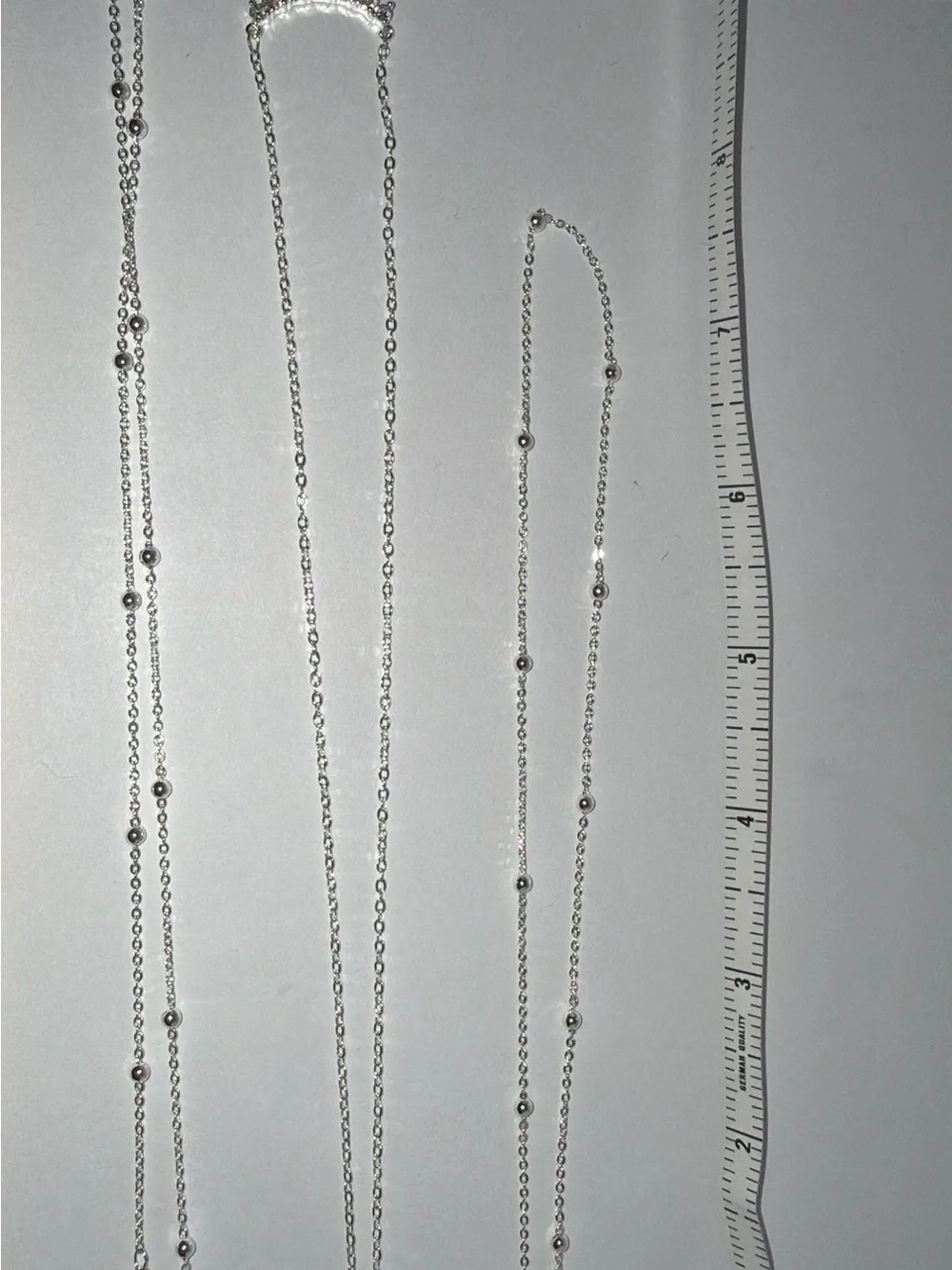 14K Gold Silver Plated Layered Necklace Set | CZ Disc & Beaded Chain